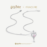 Collar de plata con textura cepillada Harry Potter x FANCIME Poción de amor