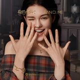 Harry Potter x FANCIME Anillo de Plata de Ley de la Casa Slytherin