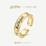 Harry Potter x FANCIME Anillo de Plata de Ley de la Casa Hufflepuff