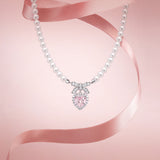 Collar de Plata FANCIME "Beso de Corazón" con Lazo de Azúcar