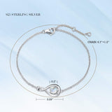 "Abrazo Infinito" Pulsera de plata de ley con símbolo de infinito y piedra de piedra lunar, piedra de nacimiento de junio