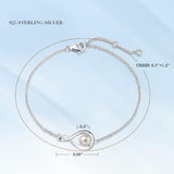 "Abrazo Infinito" Pulsera de plata de ley con símbolo de infinito y perla, piedra de nacimiento de junio