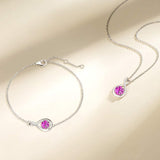 "Abrazo Infinito" Pulsera de plata de ley con símbolo de infinito y piedra de turmalina rosa, piedra de nacimiento de octubre