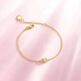 Pulsera con colgante de plata Candado de promesa