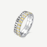 Anillo de plata de la casa Hufflepuff Harry Potter x FANCIME