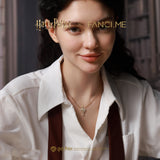 Collar de plata con textura cepillada Harry Potter x FANCIME Poción de amor