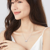 Collar de plata de ley con lazo mariposa "Crystal Bow" de FANCIME