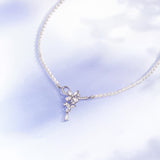 Collar de plata Zarcillo de glicinia