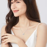 Collar guirnalda de plata de ley "Floral Bow" de FANCIME