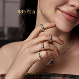 Anillo de plata de la casa Hufflepuff Harry Potter x FANCIME