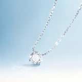 Solar Kiss Silver Necklace with UV Color-Changing Stone