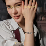 Harry Potter x FANCIME Pulsera de Plata con Cuero