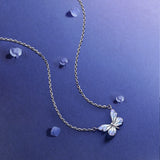 Collar de Plata de Ley con Esmalte Luminoso FANCIME "Mariposa Estelar"