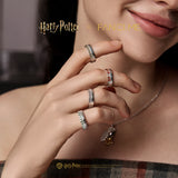 Anillo de plata de la casa Slytherin Harry Potter x FANCIME