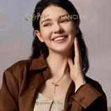 Harry Potter x FANCIME Collar de Plata de Ley con Snitch Dorada