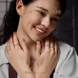 Harry Potter x FANCIME Anillo de Plata de Ley de la Casa Hufflepuff
