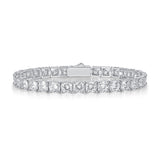 FANCIME "The One" Pulsera de tenis de plata de ley con moissanita