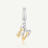 Molten Love Initial Charm Letter N in Sterling Silver