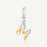 Molten Love Initial Charm Letter M in Sterling Silver