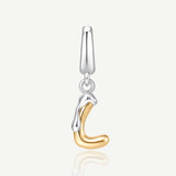 Molten Love Initial Charm Letter L in Sterling Silver