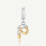 Molten Love Initial Charm Letter P in Sterling Silver