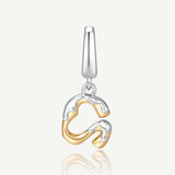 Molten Love Initial Charm Letter G in Sterling Silver