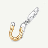 Molten Love Initial Charm Letter U in Sterling Silver