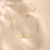 Pulsera floral de oro amarillo 18K FANCIME "Lucky Clover"