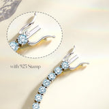 Pulsera de tenis de aguamarina de plata de ley "Blue Bliss"