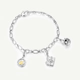Amuleto de plata Muñeca demonio Lolita Noche Oscura Esmalte que brilla en la oscuridad