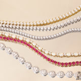 Pulsera de tenis de plata de ley en forma de gota "Deluxe" de FANCIME
