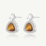 Trinity Essential Silver Earrings in Tiger's Eye