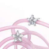 Pendientes de botón FANCIME "Ms Vega" Estrella Centelleante Alfa Lyrae de plata esterlina