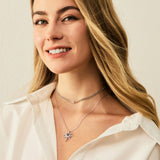 FANCIME "Soluna Nexus" Collar de plata de ley con alejandrita, piedra de nacimiento de junio