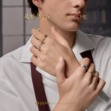 Harry Potter x FANCIME Anillo de Plata de Ley de la Casa Slytherin