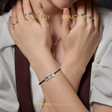 Harry Potter x FANCIME Pulsera de Plata con Cuero