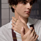 Harry Potter x FANCIME Anillo de Plata de Ley de la Casa Hufflepuff