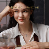 Collar de plata con textura cepillada Harry Potter x FANCIME Poción de amor