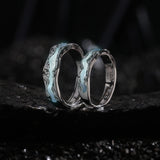 Anillos ajustables luminosos para parejas de plata de ley FANCIME "Año Luz"