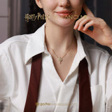 Collar de plata con textura cepillada Harry Potter x FANCIME Poción de amor