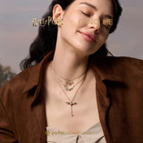 Harry Potter x FANCIME Collar de Plata de Ley con Snitch Dorada