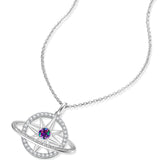 FANCIME Collar de plata de ley con piedra de nacimiento alejandrita de junio "Promesa estelar"