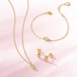 Pulsera con colgante de plata Candado de promesa