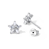 Pendientes de botón FANCIME "Ms Vega" Estrella Centelleante Alfa Lyrae de plata esterlina