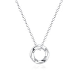 FANCIME “FALL IN LOVE” Collares de plata de ley para parejas con circón azul