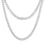 Collar de tenis de plata de ley con moissanita FANCIME "El Único"