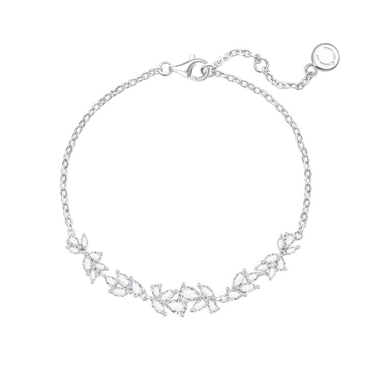 Pulsera floral "Wisteria Whisper" en plata de ley FANCIME