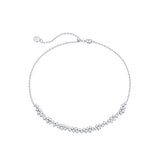 Collar choker ajustable de tenis de plata de ley Starlit Aria Galaxy