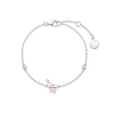 FANCIME "Sweetheart" Pulsera de plata de ley con planeta rosa