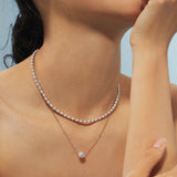 Solar Kiss Silver Necklace with UV Color-Changing Stone